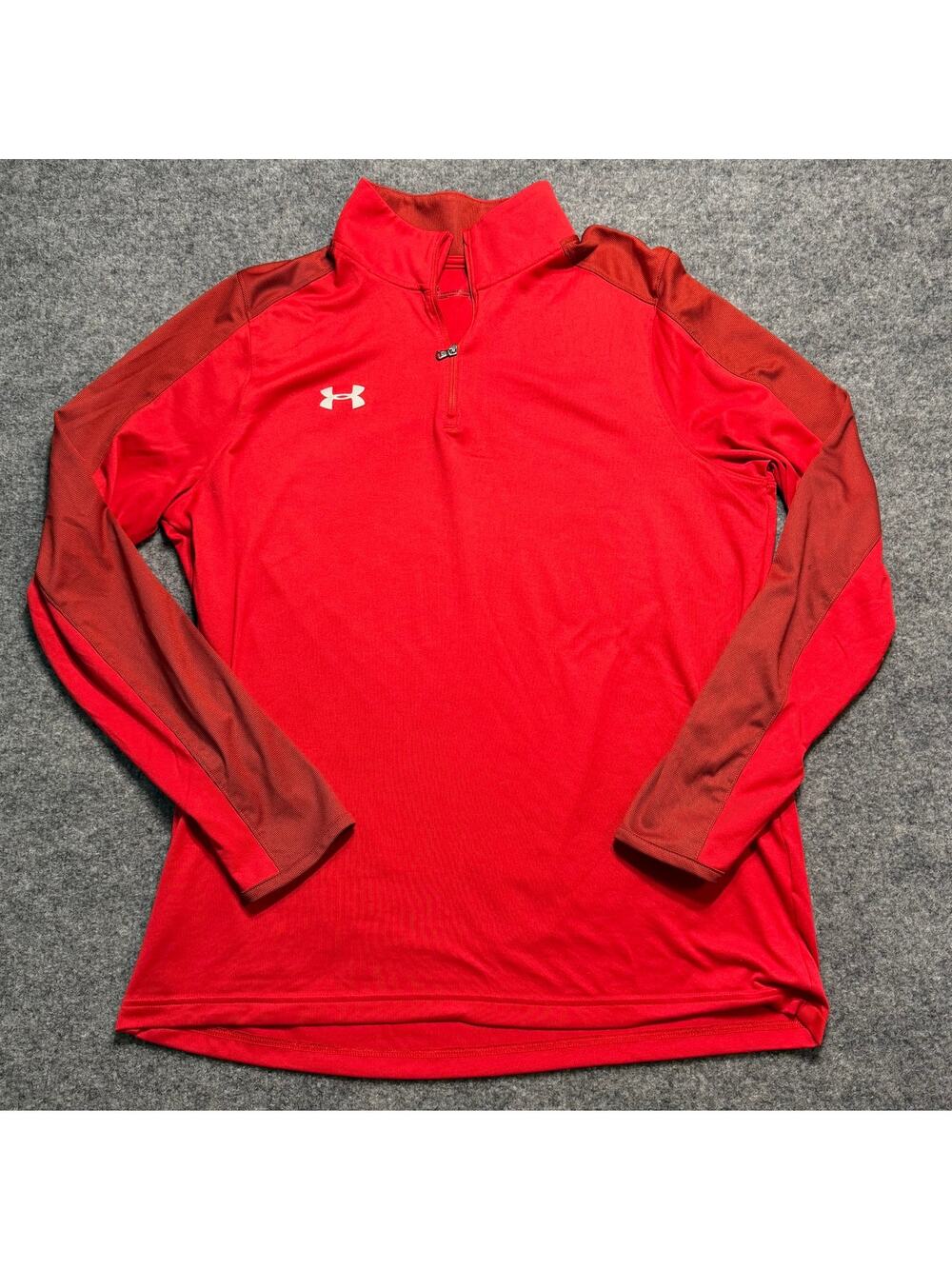 Under Armour‎ HeatGear 1/4 Zip Pullover Mens Large Red Loose